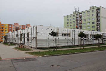 Jídelna Dobřany, 2014- zateplení fasády a ploché střechy